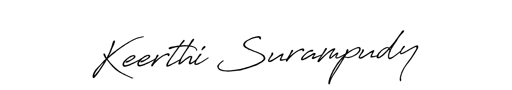 Also we have Keerthi Surampudy name is the best signature style. Create professional handwritten signature collection using Antro_Vectra_Bolder autograph style. Keerthi Surampudy signature style 7 images and pictures png