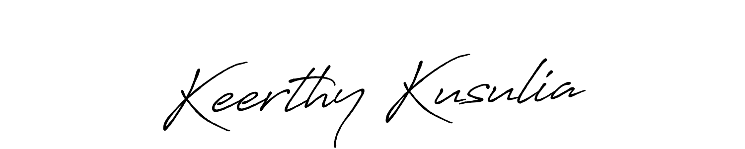 You should practise on your own different ways (Antro_Vectra_Bolder) to write your name (Keerthy Kusulia) in signature. don't let someone else do it for you. Keerthy Kusulia signature style 7 images and pictures png
