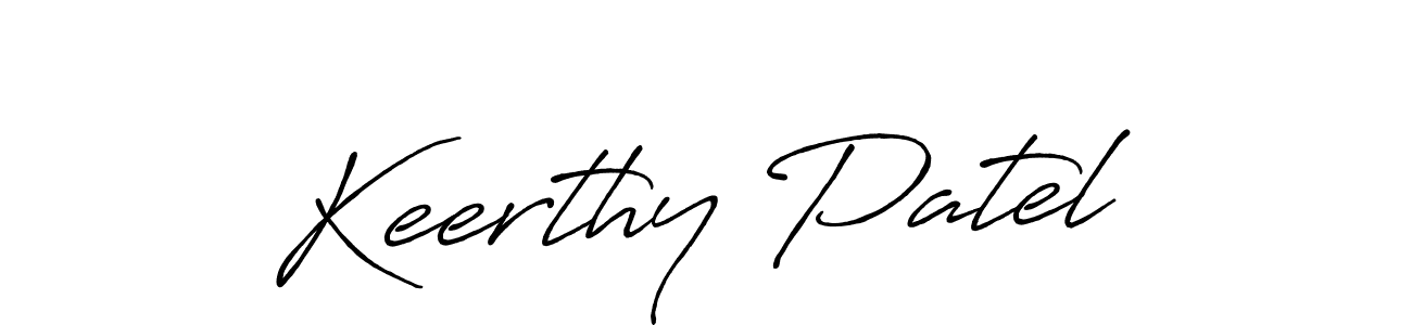 Use a signature maker to create a handwritten signature online. With this signature software, you can design (Antro_Vectra_Bolder) your own signature for name Keerthy Patel. Keerthy Patel signature style 7 images and pictures png