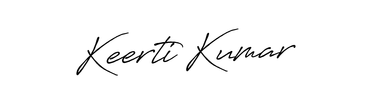 Create a beautiful signature design for name Keerti Kumar. With this signature (Antro_Vectra_Bolder) fonts, you can make a handwritten signature for free. Keerti Kumar signature style 7 images and pictures png