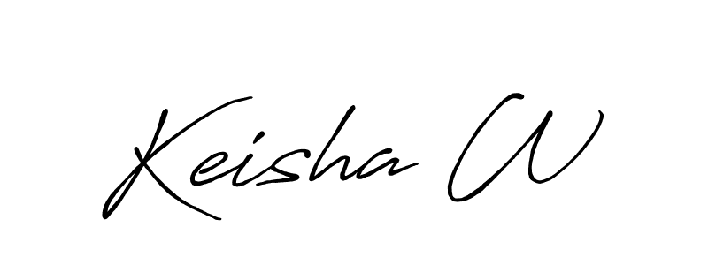 if you are searching for the best signature style for your name Keisha W. so please give up your signature search. here we have designed multiple signature styles  using Antro_Vectra_Bolder. Keisha W signature style 7 images and pictures png