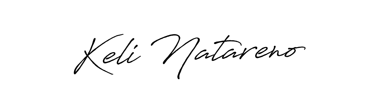 Create a beautiful signature design for name Keli Natareno. With this signature (Antro_Vectra_Bolder) fonts, you can make a handwritten signature for free. Keli Natareno signature style 7 images and pictures png