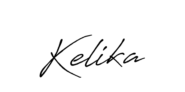 Create a beautiful signature design for name Kelika. With this signature (Antro_Vectra_Bolder) fonts, you can make a handwritten signature for free. Kelika signature style 7 images and pictures png