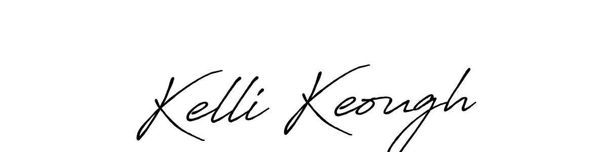 Kelli Keough stylish signature style. Best Handwritten Sign (Antro_Vectra_Bolder) for my name. Handwritten Signature Collection Ideas for my name Kelli Keough. Kelli Keough signature style 7 images and pictures png
