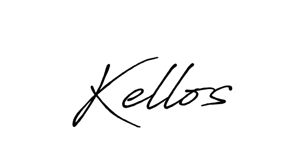 Make a beautiful signature design for name Kellos. With this signature (Antro_Vectra_Bolder) style, you can create a handwritten signature for free. Kellos signature style 7 images and pictures png