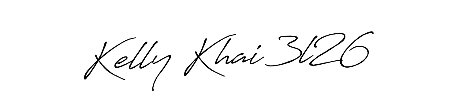 Design your own signature with our free online signature maker. With this signature software, you can create a handwritten (Antro_Vectra_Bolder) signature for name Kelly Khai 3l26. Kelly Khai 3l26 signature style 7 images and pictures png