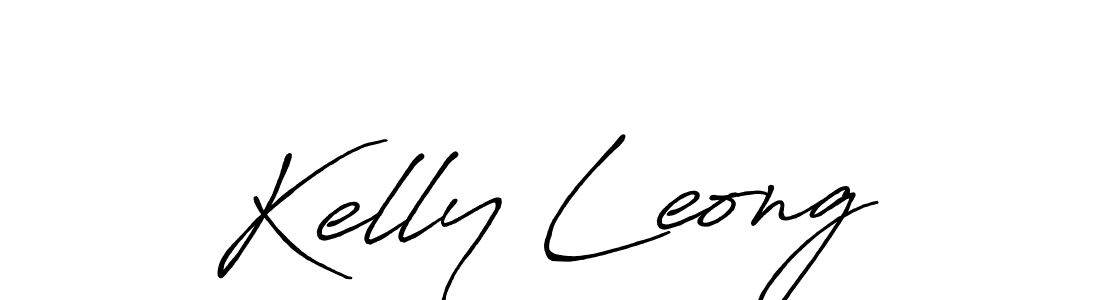 Make a beautiful signature design for name Kelly Leong. With this signature (Antro_Vectra_Bolder) style, you can create a handwritten signature for free. Kelly Leong signature style 7 images and pictures png