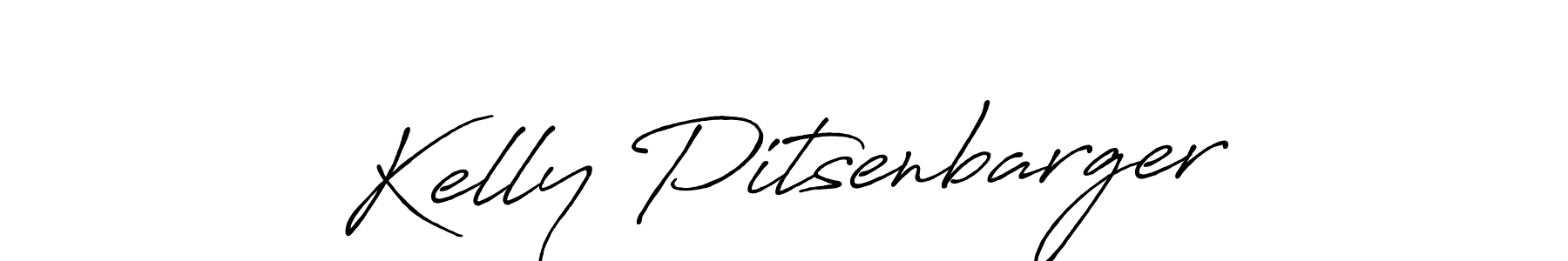 Kelly Pitsenbarger stylish signature style. Best Handwritten Sign (Antro_Vectra_Bolder) for my name. Handwritten Signature Collection Ideas for my name Kelly Pitsenbarger. Kelly Pitsenbarger signature style 7 images and pictures png