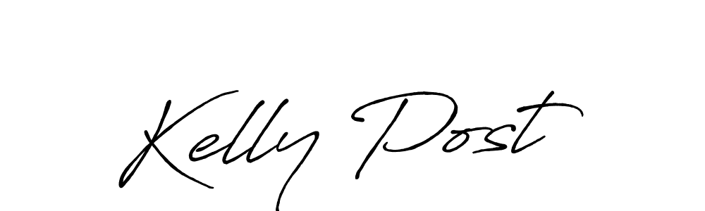 Design your own signature with our free online signature maker. With this signature software, you can create a handwritten (Antro_Vectra_Bolder) signature for name Kelly Post. Kelly Post signature style 7 images and pictures png