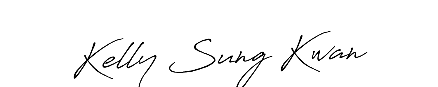 How to make Kelly Sung Kwan signature? Antro_Vectra_Bolder is a professional autograph style. Create handwritten signature for Kelly Sung Kwan name. Kelly Sung Kwan signature style 7 images and pictures png