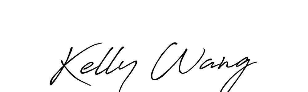 Similarly Antro_Vectra_Bolder is the best handwritten signature design. Signature creator online .You can use it as an online autograph creator for name Kelly Wang. Kelly Wang signature style 7 images and pictures png