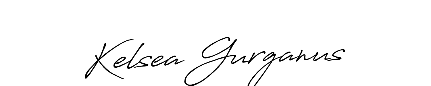 Create a beautiful signature design for name Kelsea Gurganus. With this signature (Antro_Vectra_Bolder) fonts, you can make a handwritten signature for free. Kelsea Gurganus signature style 7 images and pictures png