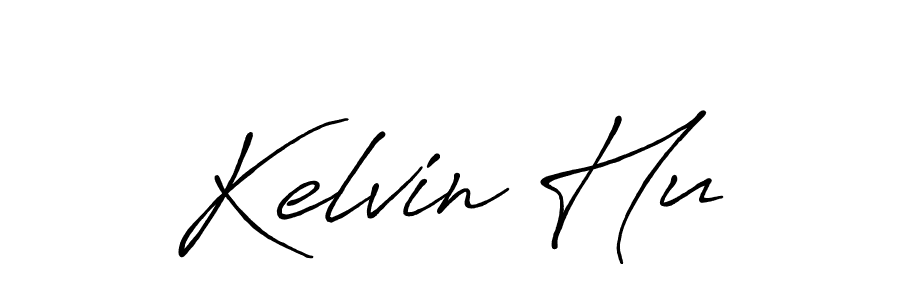 Create a beautiful signature design for name Kelvin Hu. With this signature (Antro_Vectra_Bolder) fonts, you can make a handwritten signature for free. Kelvin Hu signature style 7 images and pictures png