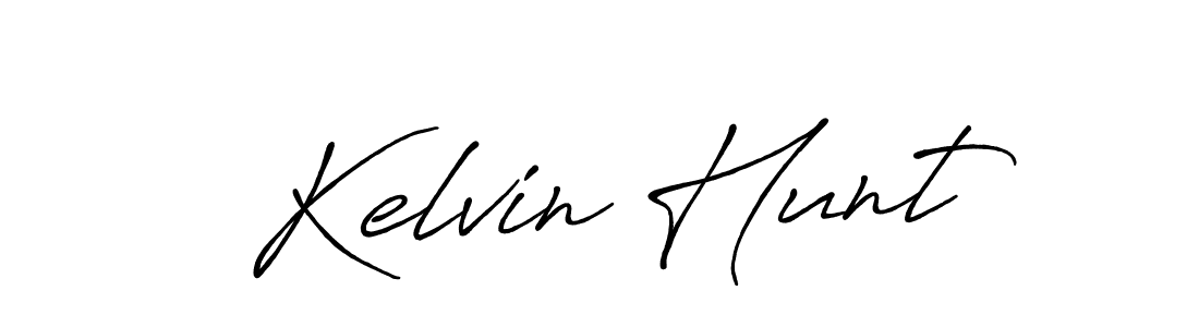Kelvin Hunt stylish signature style. Best Handwritten Sign (Antro_Vectra_Bolder) for my name. Handwritten Signature Collection Ideas for my name Kelvin Hunt. Kelvin Hunt signature style 7 images and pictures png