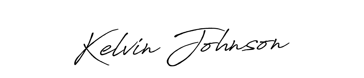 How to make Kelvin Johnson name signature. Use Antro_Vectra_Bolder style for creating short signs online. This is the latest handwritten sign. Kelvin Johnson signature style 7 images and pictures png