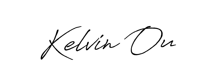 Create a beautiful signature design for name Kelvin Ou. With this signature (Antro_Vectra_Bolder) fonts, you can make a handwritten signature for free. Kelvin Ou signature style 7 images and pictures png