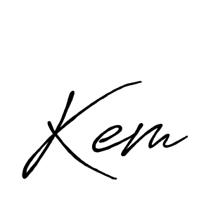 How to make Kem signature? Antro_Vectra_Bolder is a professional autograph style. Create handwritten signature for Kem name. Kem signature style 7 images and pictures png