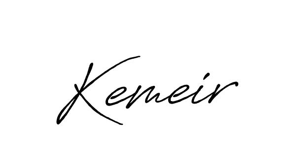 Also we have Kemeir name is the best signature style. Create professional handwritten signature collection using Antro_Vectra_Bolder autograph style. Kemeir signature style 7 images and pictures png