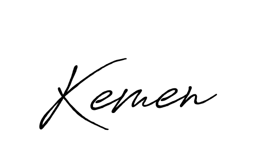 Kemen stylish signature style. Best Handwritten Sign (Antro_Vectra_Bolder) for my name. Handwritten Signature Collection Ideas for my name Kemen. Kemen signature style 7 images and pictures png