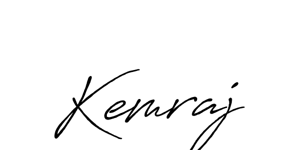 Kemraj stylish signature style. Best Handwritten Sign (Antro_Vectra_Bolder) for my name. Handwritten Signature Collection Ideas for my name Kemraj. Kemraj signature style 7 images and pictures png