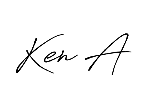 The best way (Antro_Vectra_Bolder) to make a short signature is to pick only two or three words in your name. The name Ken A include a total of six letters. For converting this name. Ken A signature style 7 images and pictures png