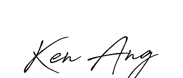 How to make Ken Ang signature? Antro_Vectra_Bolder is a professional autograph style. Create handwritten signature for Ken Ang name. Ken Ang signature style 7 images and pictures png