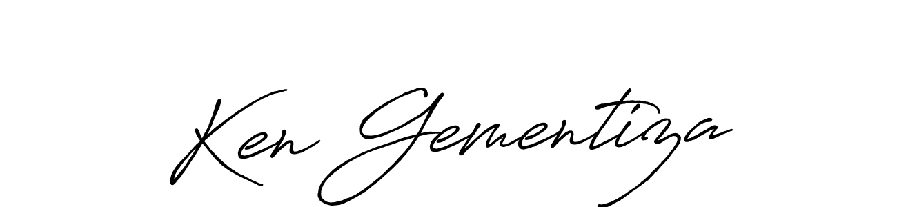 Ken Gementiza stylish signature style. Best Handwritten Sign (Antro_Vectra_Bolder) for my name. Handwritten Signature Collection Ideas for my name Ken Gementiza. Ken Gementiza signature style 7 images and pictures png