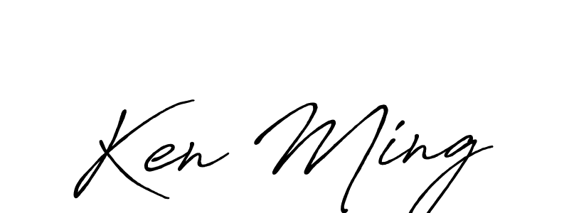 Use a signature maker to create a handwritten signature online. With this signature software, you can design (Antro_Vectra_Bolder) your own signature for name Ken Ming. Ken Ming signature style 7 images and pictures png