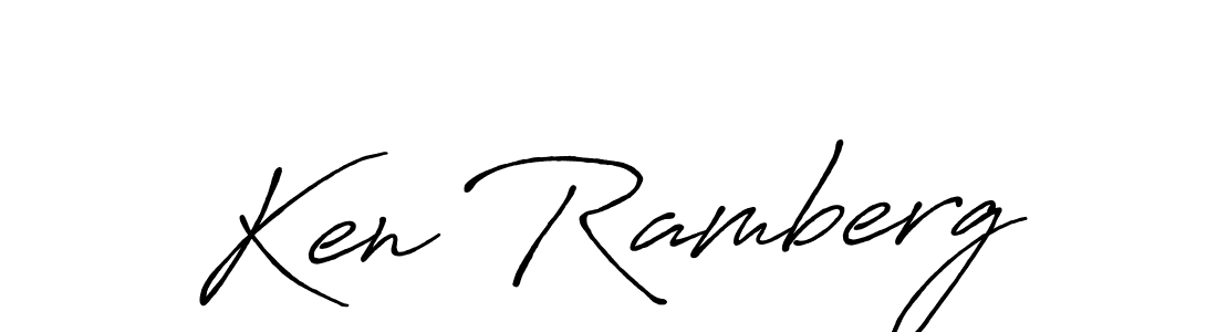How to make Ken Ramberg name signature. Use Antro_Vectra_Bolder style for creating short signs online. This is the latest handwritten sign. Ken Ramberg signature style 7 images and pictures png