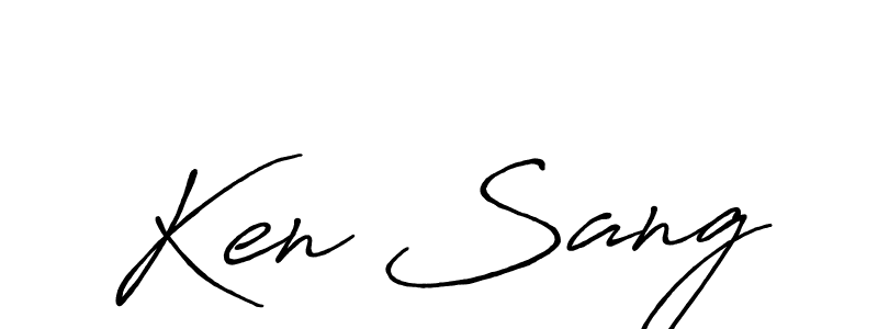 Ken Sang stylish signature style. Best Handwritten Sign (Antro_Vectra_Bolder) for my name. Handwritten Signature Collection Ideas for my name Ken Sang. Ken Sang signature style 7 images and pictures png