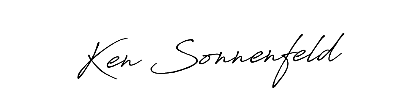 Create a beautiful signature design for name Ken Sonnenfeld. With this signature (Antro_Vectra_Bolder) fonts, you can make a handwritten signature for free. Ken Sonnenfeld signature style 7 images and pictures png