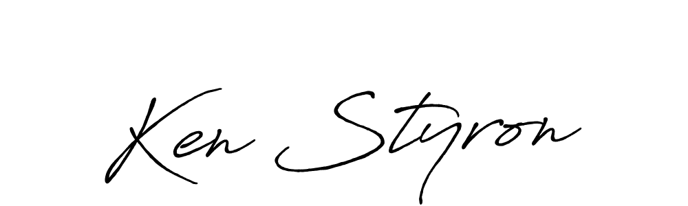 Create a beautiful signature design for name Ken Styron. With this signature (Antro_Vectra_Bolder) fonts, you can make a handwritten signature for free. Ken Styron signature style 7 images and pictures png
