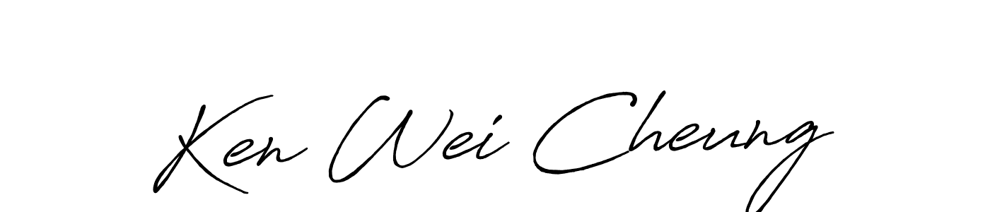 Also we have Ken Wei Cheung name is the best signature style. Create professional handwritten signature collection using Antro_Vectra_Bolder autograph style. Ken Wei Cheung signature style 7 images and pictures png