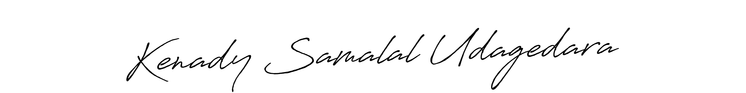 Create a beautiful signature design for name Kenady Samalal Udagedara. With this signature (Antro_Vectra_Bolder) fonts, you can make a handwritten signature for free. Kenady Samalal Udagedara signature style 7 images and pictures png