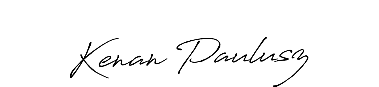 Kenan Paulusz stylish signature style. Best Handwritten Sign (Antro_Vectra_Bolder) for my name. Handwritten Signature Collection Ideas for my name Kenan Paulusz. Kenan Paulusz signature style 7 images and pictures png