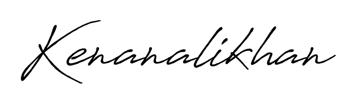 The Antro_Vectra_Bolder font transforms the name Kenanalikhan into an executive sign with sharp precision and distinguished character. Kenanalikhan signature style 7 images and pictures png