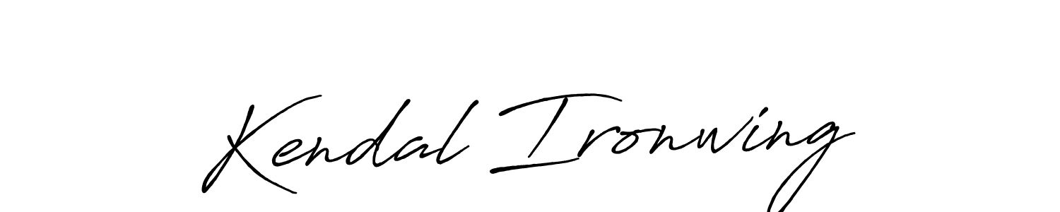 How to make Kendal Ironwing name signature. Use Antro_Vectra_Bolder style for creating short signs online. This is the latest handwritten sign. Kendal Ironwing signature style 7 images and pictures png