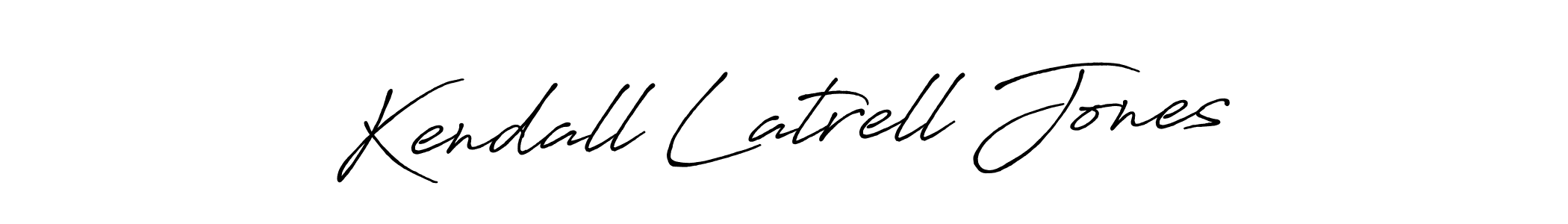 Create a beautiful signature design for name Kendall Latrell Jones. With this signature (Antro_Vectra_Bolder) fonts, you can make a handwritten signature for free. Kendall Latrell Jones signature style 7 images and pictures png