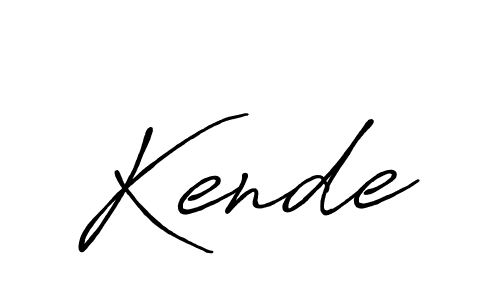 Make a beautiful signature design for name Kende. With this signature (Antro_Vectra_Bolder) style, you can create a handwritten signature for free. Kende signature style 7 images and pictures png