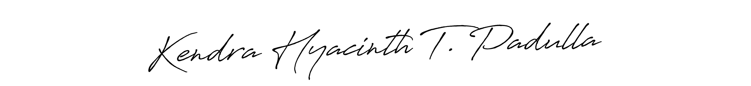 Make a beautiful signature design for name Kendra Hyacinth T. Padulla. With this signature (Antro_Vectra_Bolder) style, you can create a handwritten signature for free. Kendra Hyacinth T. Padulla signature style 7 images and pictures png