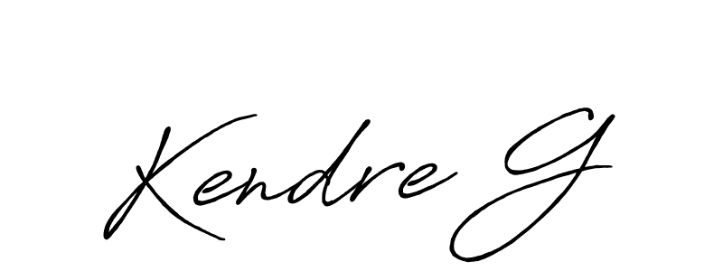 How to make Kendre G signature? Antro_Vectra_Bolder is a professional autograph style. Create handwritten signature for Kendre G name. Kendre G signature style 7 images and pictures png