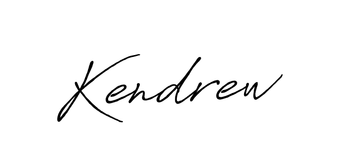 Use a signature maker to create a handwritten signature online. With this signature software, you can design (Antro_Vectra_Bolder) your own signature for name Kendrew. Kendrew signature style 7 images and pictures png