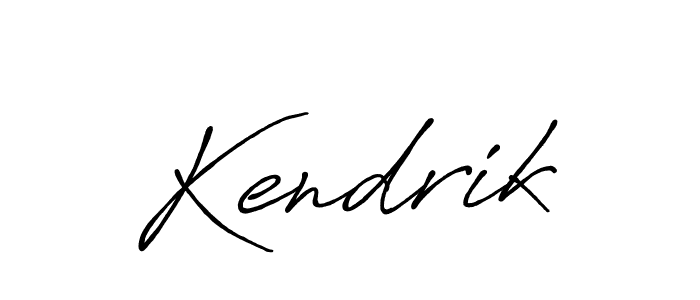 Create a beautiful signature design for name Kendrik. With this signature (Antro_Vectra_Bolder) fonts, you can make a handwritten signature for free. Kendrik signature style 7 images and pictures png