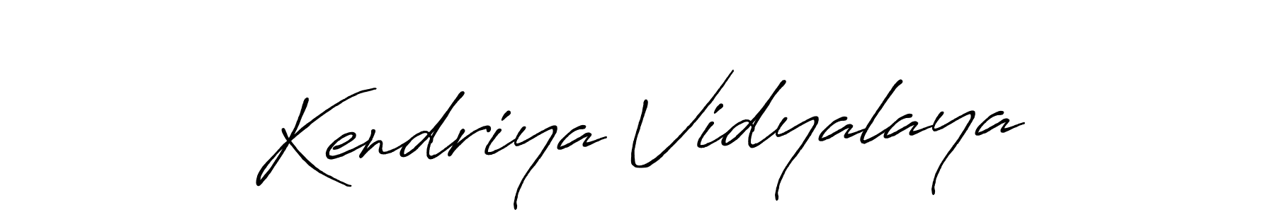 Antro_Vectra_Bolder is a professional signature style that is perfect for those who want to add a touch of class to their signature. It is also a great choice for those who want to make their signature more unique. Get Kendriya Vidyalaya name to fancy signature for free. Kendriya Vidyalaya signature style 7 images and pictures png