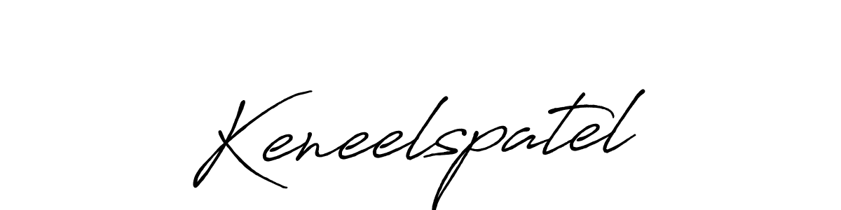 How to make Keneelspatel signature? Antro_Vectra_Bolder is a professional autograph style. Create handwritten signature for Keneelspatel name. Keneelspatel signature style 7 images and pictures png