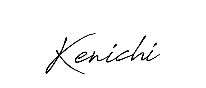 Use a signature maker to create a handwritten signature online. With this signature software, you can design (Antro_Vectra_Bolder) your own signature for name Kenichi. Kenichi signature style 7 images and pictures png