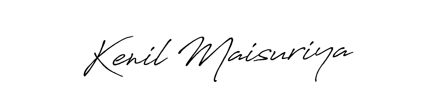 Make a short Kenil Maisuriya signature style. Manage your documents anywhere anytime using Antro_Vectra_Bolder. Create and add eSignatures, submit forms, share and send files easily. Kenil Maisuriya signature style 7 images and pictures png
