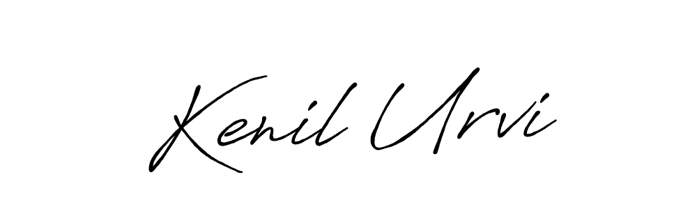 Design your own signature with our free online signature maker. With this signature software, you can create a handwritten (Antro_Vectra_Bolder) signature for name Kenil Urvi. Kenil Urvi signature style 7 images and pictures png