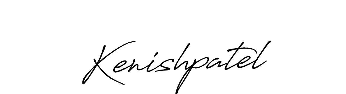 How to make Kenishpatel signature? Antro_Vectra_Bolder is a professional autograph style. Create handwritten signature for Kenishpatel name. Kenishpatel signature style 7 images and pictures png