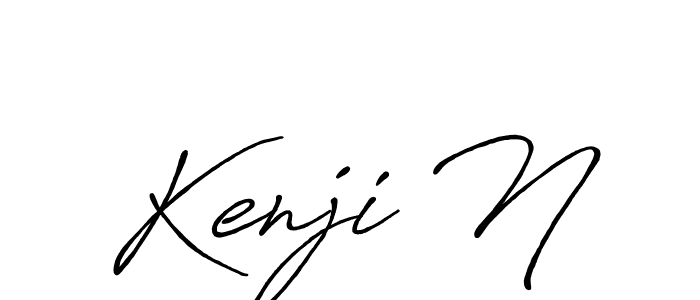 Make a beautiful signature design for name Kenji N. With this signature (Antro_Vectra_Bolder) style, you can create a handwritten signature for free. Kenji N signature style 7 images and pictures png